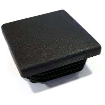 Black Polyethylene 40mm Square End Caps for Rod Inserts