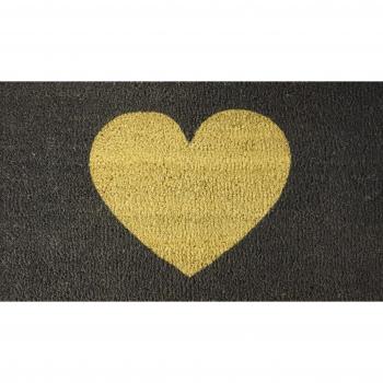 Fußabtreter IKEA in Form eines Herzens, Farbe Grau
