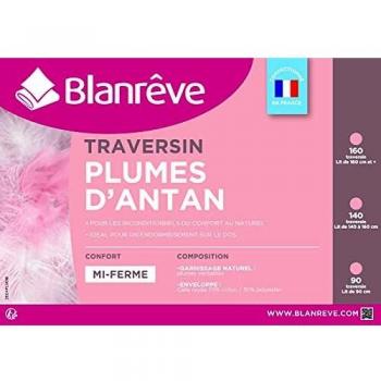 Blanrêve Traversin Naturel Plume 160 cm