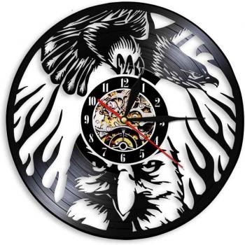 Aigle Majestueux : Horloge Disque Vinyle