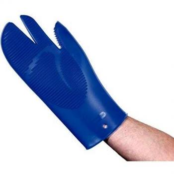 Gant de cuisson en silicone bleu