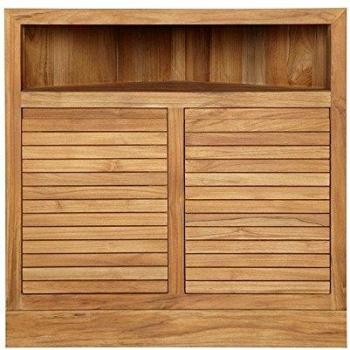 Mueble de baño de esquina en madera de teca 85cm