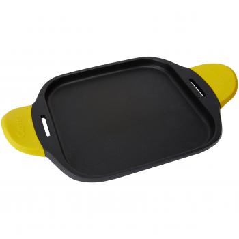 Asador de Aluminio Castey Yellow Line con Asas de Silicona, 35cm