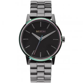 Damen Armbanduhr Nixon XS Small Kensington Gunmetal Multi Analog Quarz Edelstahl A3611698-00
