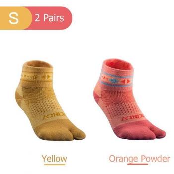 AONIJIE Dual Cushion Toe Socks – 2 Pack for Sports, Running, Cycling