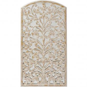 DKD Home Decor Decorazione da Parete 45 x 2 x 89 cm Finitura Invecchiata Bianco Romantico