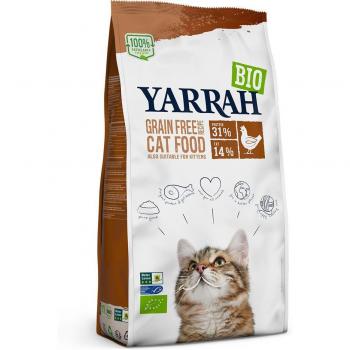 Yarrah Bio poulet bio, poisson sans céréales pour chat