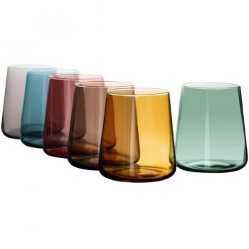Traesio 6 vasos multicolores 380 ml