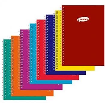 Variety of Colors Spiral Notebooks, 80 Sheets Each
