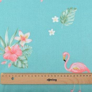 DIY Quilting and Sewing Green Floral Twill Cotton Fabric