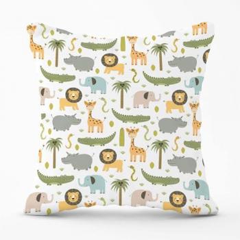 Eco-Friendly Cute Safari Creature Cushion – 45 × 45 cm