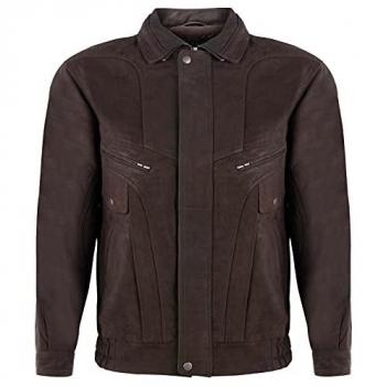 Classic Brown Harrington Bomber Jacket for Men