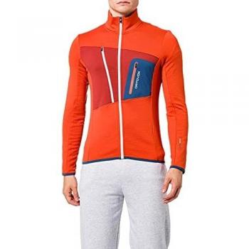 Ortovox Fleece Grid Jacke für Herren, Orange