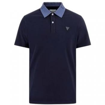 Polo Uomo Guess Blu Regular Fit
