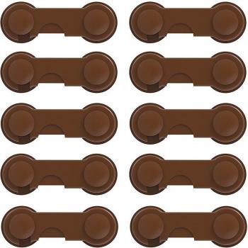 Fermoir de sécurité pour armoire, noir, 10 pièces