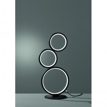 Elegante Rondo Tischlampe 3 schwarze LEDs H45 cm