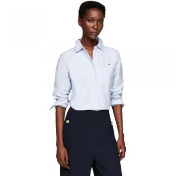 Regular Damen-Shirt aus Oxford Baumwolle