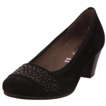 Gabor 95.482-16 schwarze Damenschuhe – Veloursleder Pumps mit Lederinnenausstattung, 40 EU
