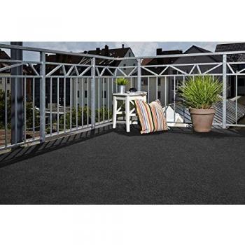 Andiamo Outdoor Rasenteppich, robust und pflegeleicht, Farbe: Schwarz, Maße: 100 x 200 cm