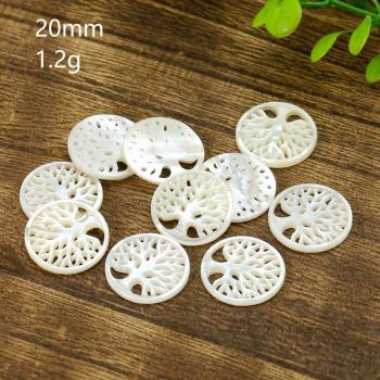 Natural White Plate Tree of Life Necklace Accessory