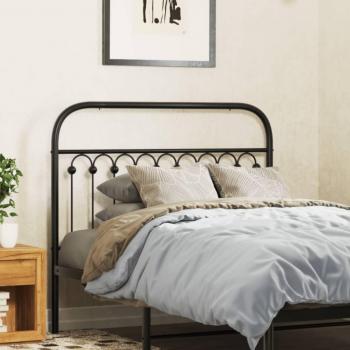 VidaXL Black Metal Headboard 107 cm