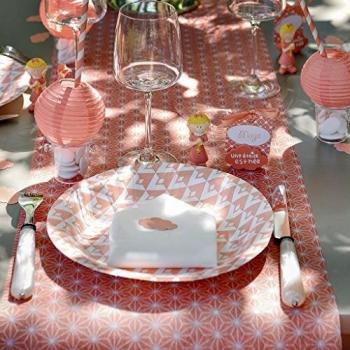 Chemin de Table en Polyester Corail 30cm