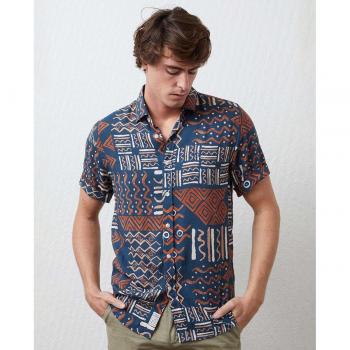 Camisa básica de lino Altonadock para hombre