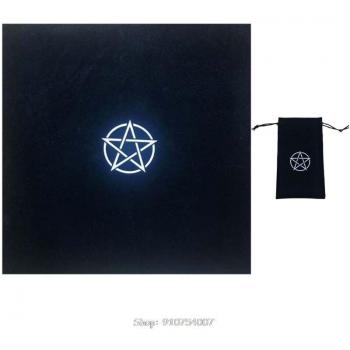 Pentacles Tarot Mat with Velvet Bag