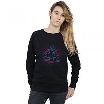 Harry Potter Neon Deathly Hallows Sweatshirt – Black