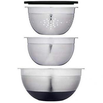 MasterClass 3-Piece Mixing Bowl and Colander Set
