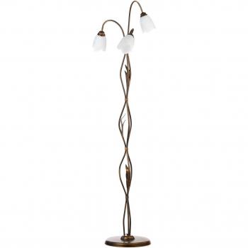 Sonia multi arm floor lamp, glass shades, 3x E14
