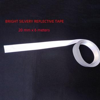 Sicherheitsband 4 cm, silbrig reflektierend – ideal zum Genähren auf Kleidung und Taschen