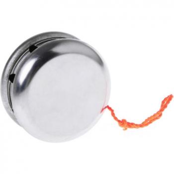Balle Yo-Yo en acier inoxydable argent avec corde