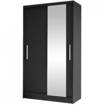 Guardaroba Closico 164 Nero 200x100x58 cm porte scorrevoli, 0 ripiani