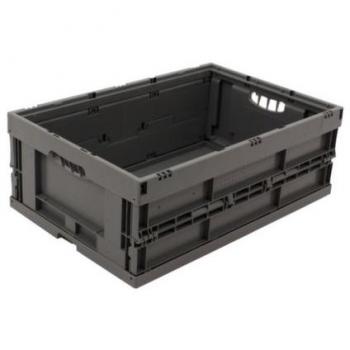 Euronorm boîte pliante 6422 NG, sans couvercle, pour usage en entrepôt, 41,4 litres, gris
