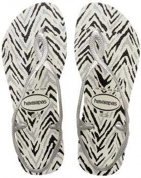 Havaianas Luna Animals Women's Sandals Grey (White/Silver 0535)