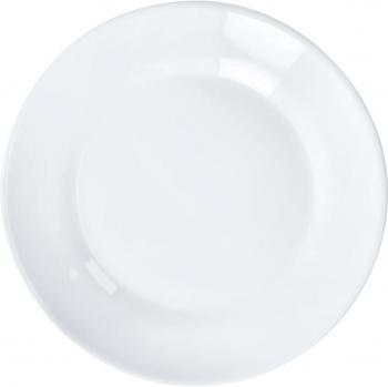 Plato Arcoroc llano 25.2 cm redondo blanco