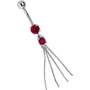 Modisches Titan‑Bauchnabelpiercing mit Doppelschmuck