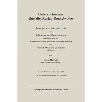 Untersuchungen über die Auriga-Dunkelwolke: Inaugural-Dissertation zur Erlangung des Doktorgrades genehmigt von der ... der Friedrich-Wilhelms-Universität zu Berlin
