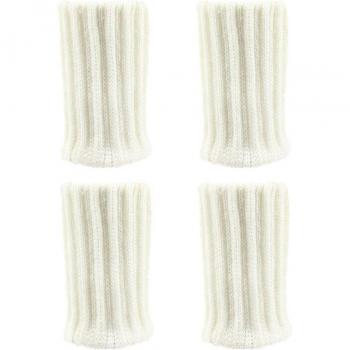 Solid Chair Leg Covers Non-Slip Knitted Socks 4 Pack
