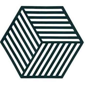 Silikon‑Hexagon-Topfuntersetzer – 16 x14 cm, Kaktusgrün