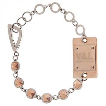 Collier de poignet V&L VJ0278BR – Design féminin gris/marron