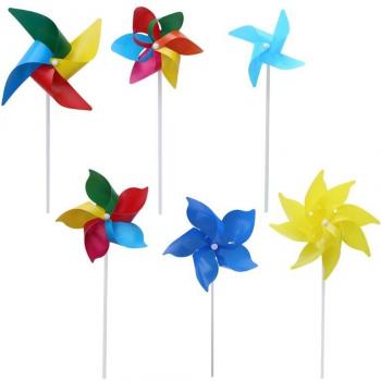 10-Set Outdoor Pinwheel Wind Spinner Decorations