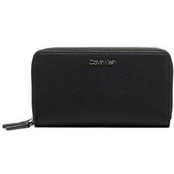 Calvin Klein Schwarz: Doppelzip-Faltgeldbörse mit Seitenöffnung