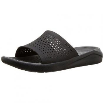 Crocs Literide Slide Sandalen, Schwarz, 39/40 EU