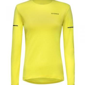 T-shirt long Gore Wear Contest 2.0 femme jaune fluo