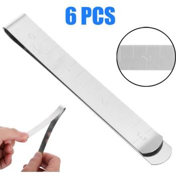 6pcs Stainless Steel Crimping Clips for Sewing with Ruler