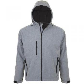 SOLS Mens Replay Hooded Soft Shell Jacket (Breathable, Windproof And Water Resistant) L