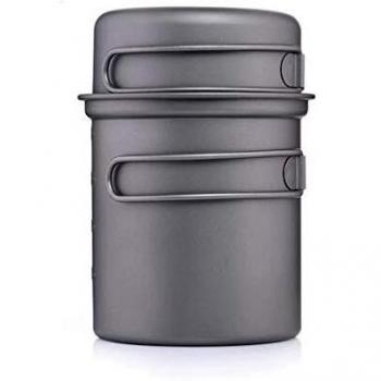 EODNSOFN Aluminium Ultra-léger Camping Cookware Cuisinière extérieure Set de Pot Randonnée Trekking Voyage