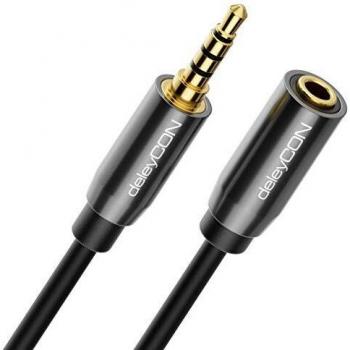 DeleyCON 3,0m Headset Verlängerungskabel 3,5mm Klinke